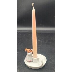 Vintage Susan Labelle Ceramic Candle Holder Christmas Mouse Decorating CCC